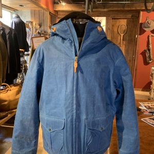 Manifattura Ceccarelli - Giacca Cerata MidBlue Cappuccio