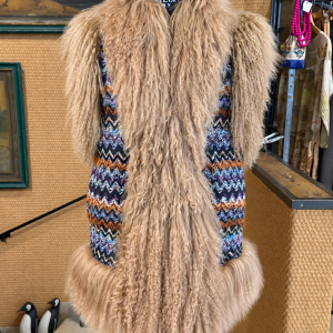 Mauro Guerresco - Gilet in Mongolia beige con Fantasia Multicolore