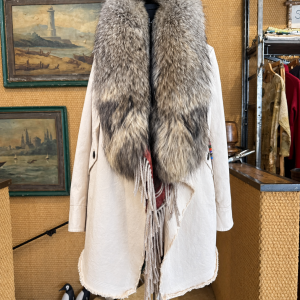 Bazar Deluxe - Parka Ecru con Gilet e Pelliccia
