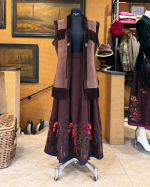 FrancescaBi - Gonna a Coste Marrone Fleur Bosco