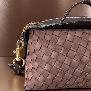 ViaMail Bag - Borsa Ivy Camoscio Intrecciato Testa di Moro R01