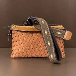 ViaMail Bag - Borsa Ivy Camoscio Intrecciato Bruciato R02