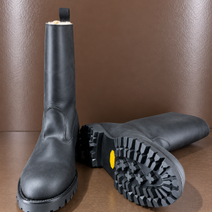 Mauro Guerresco - Stivale in Pelle con interno in Pelo Nero e Suola in Vibram P