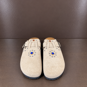 Post&Co X Mauro Guerresco - Sabot Camoscio Beige con Borchie