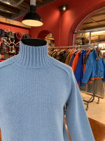 Avant Toi - Maglione Collo Alto colore Celeste Merino/Cashmere 747