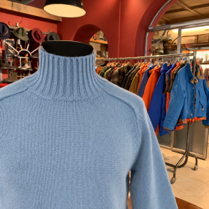 Avant Toi - Maglione Collo Alto colore Celeste Merino/Cashmere 747